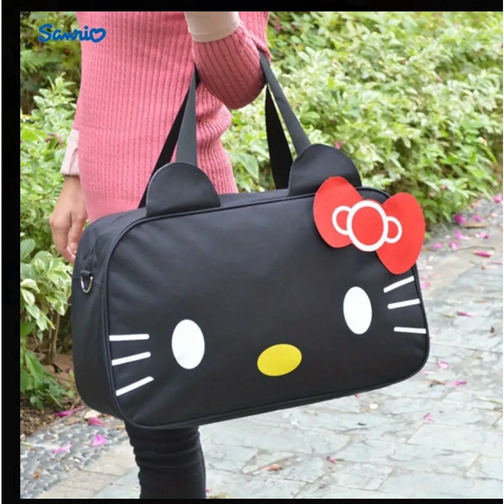 Sanrio Hello Kitty large black duffel bag